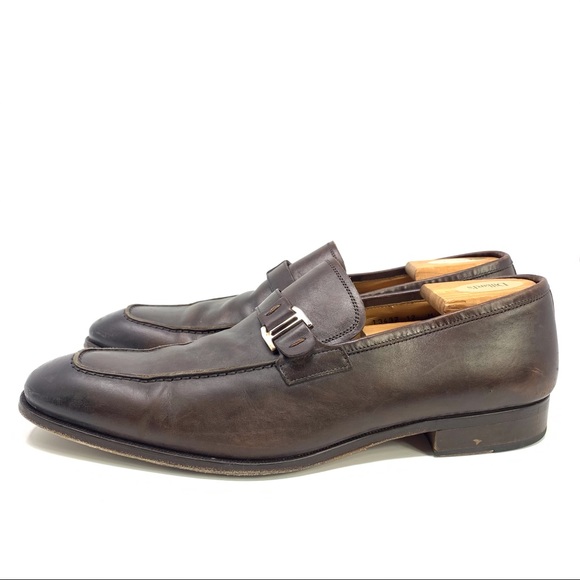 Magnanni Lino Brown Leather Slip On Loafers 12M main image 8
